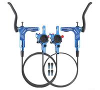 Robust Hydraulic Disc Brake for Mountain Bikes, Dual Piston System for Optimal Control (blue)
