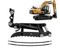Robust Hydraulic Thumb Clip for Mini Excavators - Premium Attachment with Dual Hydraulic Hoses for Compact Diggers Up to 3 Tons(Three Hole Thumb Clip)