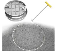 Robust Invisible Inspection Cover - Rust-Free Round Access Lid for Driveways Courtyards & Public Areas Reinforced Manhole Cover for Sewage Pits (17 inch Diameter)