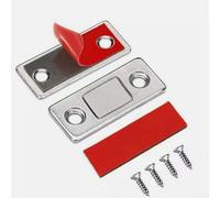 Robust Magnetic Cabinet Lock Set 4 Invisible Door Protectors for Your Home (Silver)