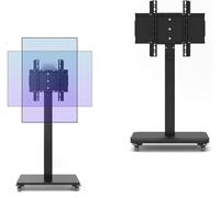 Robust Mobile TV Cart Stand - Movable Floor TV Mount with Wheels, Fits 32-65 Inch LED Flat Screens (100kg Max Load, Horizontal & Vertical Fixing)