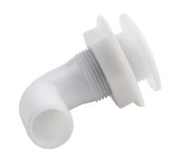 Robust Nylon 90 Deg Elbow for Marine Bilge Drain Outlet(White)