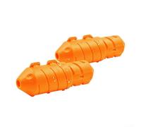 Robust Outdoor Extension Cord Cover IP55 Waterproof Connector Protector for Various Cables 2 Pack (Orange)