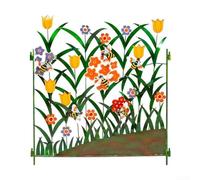 Robust Outdoor Metal Butterfly Flower Wall Art Perfect for Modern Gardens, Built to Last Against the Elements (E)