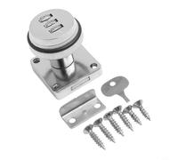 Robust Password Locking Hasp and Staple with Padlock for Garage and Shed Doors, Cabinets, and Drawers Made from Zinc Alloy Material to Withstand Rust and Weather (Silver)