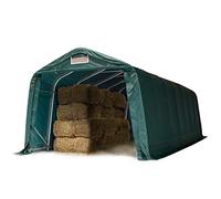 Robust pasture shelter 3.3x8.4m waterproof PVC tarpaulin 800N Storage tent, green