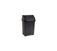 Robust Plastic Swing Bin Waste Recycle Recycling Dustbins With Removable Swing Lid Rubbish Trash Refused Bins Garbage Paper Trash Can For Home Kitchen Bathroom Office (Midnight Greyish, 8L Litre)