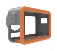 Robust Protective Case Compatible with For DJI Action 5 Pro Utilizing Dual-Material TPU+PC Construction for Enhanced Structural Integrity and Grip (Orange-Gray)