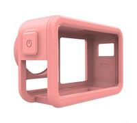 Robust Protective Case Compatible with For DJI Action 5 Pro Utilizing Dual-Material TPU+PC Construction for Enhanced Structural Integrity and Grip (Pink)