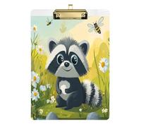 Robust Raccoon Cute Note clipboard Acrylic Cute for First Year Teacher Must Haves Size 9 x 12