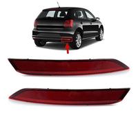 ROBUST Rear Bumper Reflector Stop Lamp Red Lens Right Driver & Left Passenger Side for Volkswagen Polo Hatcback 6C0945106B 6C0-945-106B 2014-2017