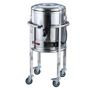 Robust Rolling Bucket with Swivel Wheels Stainless Steel Wine Holder Meal Container Car Wash Utility Bucket Detachable Water Jug for Versatile Use