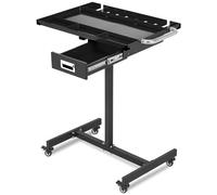 Robust Rolling Tool Tray Cart, 30" x 20" Mobile Workbench with 4 Swivel Casters, Heavy-Duty Steel Garage Work Station, Easy Assembly for Automotive Repair, DIY Projects, Workshop & Jobsite