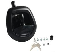 Robust RV Door Lock Mechanism - T-Shape Fishtail Design for Trailers & Equipment Boxes Black(A10514-01)