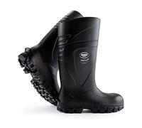 Robust safety boots for men and women without steel toecap and steel sole, non-slip, wide fit work boots for heavy industry, resistant to oils and chemicals, down to -30 degrees, black, UK 4 MENS SIZE