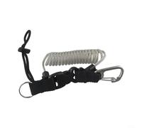Robust Spring Coiled Lanyard with Adjustable Strap and Quick Release Buckle, Ideal for Divers and Climbers (orange)