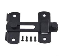 Robust Stainless Steel Hasp Lock for Home and Hotel, Great for Sliding Doors and Various Security Needs (L-Black)