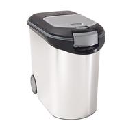 12kg Pet Food Kibble Storage Box Container Bin with Scoop Wheels Dog Cat Rabbit