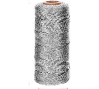Robust Synthetic Fiber String for Withstanding Pull and Wear in Daily Craft and Wrapping Applications with Long Service Life (Silver)