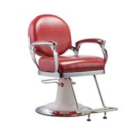 Robust Vintage Hydraulic Styling Chair - 600LB Capacity Adjustable Salon Recliner with Retro Design for Spa & Beauty Studio Red Color Professional Salon Equipment