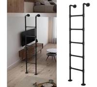 Robust, wall-mounted basement window exit ladder in heights of 4 feet, 5 feet, 6 feet, 7 feet and 8 feet, attic ladder with a load capacity of up to 330 pounds, ideal for student dormitories