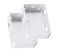 Robust White Curtain Track Brackets Top Fix Fitting for Easy Installation 2PCS