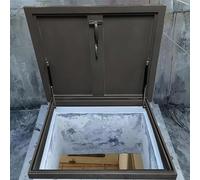 Robust Zinc Roof Access Hatch Ventilation Emergency Hatch with Gas Spring & Screw Set - Special Size 50-100 cm for Roofers & Maintenance Access.
