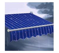 Robuster, einziehbarer Markisenstoff-Ersatz - Atmungsaktives Polyester, UV-Schutz, 4,5 x 3,3 m, ideal für Veranda, Balkon, Hof, Café - Blau, perfekte Schattenlösung für Außenbereiche