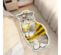 RobustWeg Bedside Rug,Imitation Cashmere Carpet,Short Pile Rug Non-Slip,Washable Runner Rugs,Irregular Rugs Bedroom,Easy To Clean,Soft,For Living Room,Bedroom,Kitchen,Hallway,Decoration