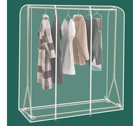 RobustWeg Clear Clothes Rail Cover,Dustproof Hanging Clothes Rail Cover,Hanging Rack Protector Clothing,with Full Zippers,Reusable,for Storage Clothing,Dresses,Suits,Coat,Hanger Not Included