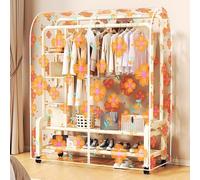 RobustWeg Clear Clothes Rail Cover,Storage Large Clothes Rail Cover,Heavy Duty Clothes Rail Cover,Easy-Access Design,for Storage Clothing,Dresses,Suits,Coat,Hanger Not Included