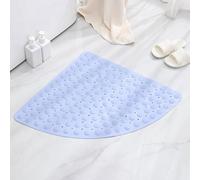 RobustWeg Quadrant Loofah Shower Mat With Drain,Corner Shower Mat Non Slip,Corner Shower Mat With Drainage Holes,Anti Mould,Quick Dry,Washable,Anti-Bacterial,Rubber Bath Mat For Corner Shower.