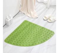 RobustWeg Quadrant Loofah Shower Mat With Drain,Corner Shower Mat Non Slip,Corner Shower Mat With Drainage Holes,Anti Mould,Quick Dry,Washable,Anti-Bacterial,Rubber Bath Mat For Corner Shower.