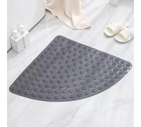 RobustWeg Quadrant Loofah Shower Mat With Drain,Corner Shower Mat Non Slip,Corner Shower Mat With Drainage Holes,Anti Mould,Quick Dry,Washable,Anti-Bacterial,Rubber Bath Mat For Corner Shower.