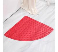 RobustWeg Quadrant Loofah Shower Mat With Drain,Loofah Sector Bath Mat,Quadrant Shape Shower Mats,Anti Mould,Quick Dry,Easy To Clean,massage,Quadrant Shape Shower Mats For Inside Shower.