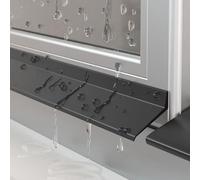 RobustWeg Self-Adhesive Rain Drip Guard,Black Self Adhesive Window Weather Bar,Windows Sill Water Barrier For Doors,Windproof,Fits Snugly,For Indoor External Sash Windows,Outdoor Eaves