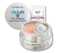 RoC Derm Correxion Dual Eye Cream with Advanced Retinol Peptides for Puffy Eyes and Dark Circles 68 oz with Retinol Eye Cream Packette