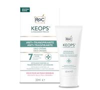 RoC KEOPS Deodorant Cream, 7-Day Sweat & Odour Protection, 30 ml | Antiperspirant for Soft Skin, with Prebiotics & Aluminium Salts, Lightweight Formula, No Residue