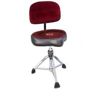 Roc-n-Soc Drum Stool Saddle Seat Red with Base and Backrest