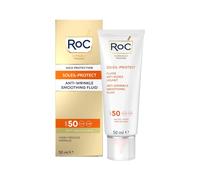 RoC - Soleil-Protect Anti-Wrinkle Smoothing Fluid SPF50+ - UVA/B Protection - Hypoallergenic Sunscreen - 50 ml