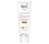 RoC Sun Cream Soleil-Protect, Anti-Brown Spot Tinted Unifying Fluid SPF 50 | Moisturiser for Face with Vitamin C | 50 ml