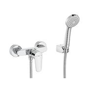 Roca A5A204FC00 Victoria Plus Shower Mixer with Hand Shower, Flexible 1.5 m and Articulated Shower Holder, Chrome