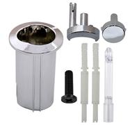 Roca D2D Dual Flush Push Button Compatible with Threaded Push Rods Long Body AH0001700R Chrome
