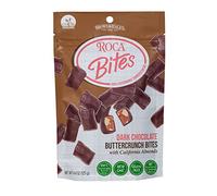 Roca Dark Chocolate Bites, Chocolate Candy Buttercrunch Bites with California Almonds, Dark Chocolate, 4.4 Ounces (Pack of 1) (4.4 Ounce (Pack of 1) )