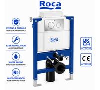 Roca Duplo One 82Cm Concealed Cistern Frame With Chrome Dual Flush Plate