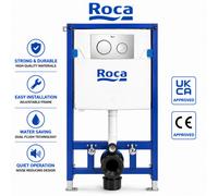 Roca Duplo Wc Frame 112Cm Chrome Dual Flush Plate For Concealed Cistern