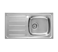 Roca, E,Stainless Steel 1 Bowl Sink and Drainer Left,A870H40901