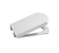 Roca Hall Compact Round Soft-Close Toilet Seat and Cover, White, A801622004 | Soft-Close Hinges, Fits Roca Hall Compact Pans with 200 Mm Hole Centres
