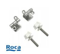 Roca Senso and Giralda Chrome Soft Close Toilet Seat Hinge Set With End Cap Fixings and Dampers
