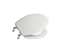 Roca Lucerna A801099004 - Toilet Seat, White, Chrome-Plated Hinges